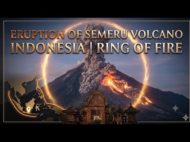 Eruptions Of  Semeru Volcano, Java Island, Indonesia, Ring Of Fire