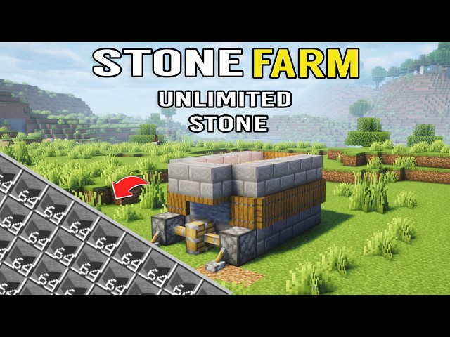 Minecraft: BEST STONE GENERATOR FARM FOR ANY WORLD EASY TUTORIAL! 
