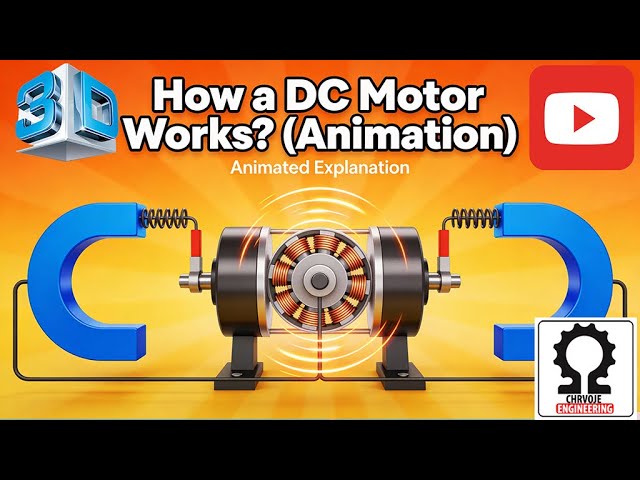 ⚡ How a DC Motor Works? (Animation) ⚙️