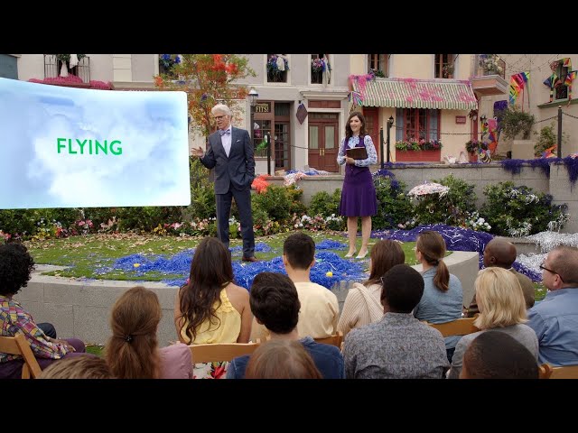 Orientation Day 2: Flying and Cleaning | The Good Place