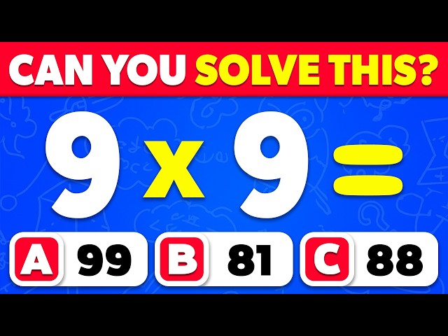 Can You Pass This Maths Quiz? ➗✖️🤓 | EASY to IMPOSSIBLE | The Ultimate Math Quiz