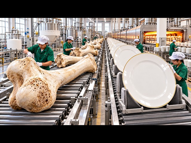 How Cow Bones Become Bone China Plates | Full Factory Process