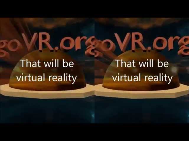 goVR.org - the virtual reality OS on kickstarter (3d, side by side)