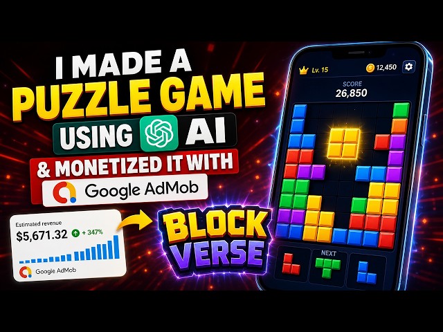 I Made a Puzzle Game Using AI & Monetized It With AdMob