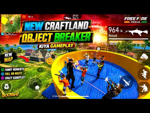 🔥 NEW CRAFTLAND OBJECT BREAKER 😱 | CRAZY GAMEPLAY 🔥 | FREE FIRE INDIA