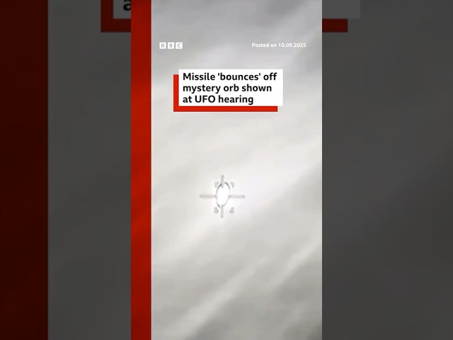 Hellfire missile "bounces" off suspected 'UFO'. #UFO #UAP #BBCNews