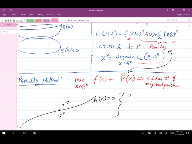 ECE 5759: Nonlinear Optimization Lec 21