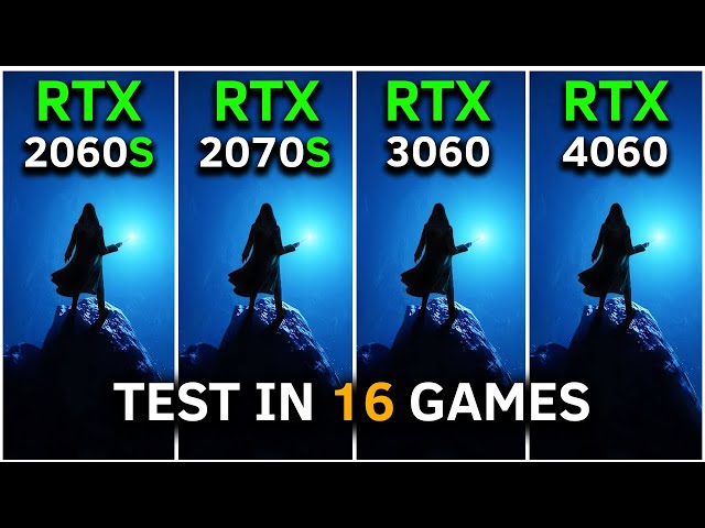 RTX 2060 SUPER vs RTX 2070 SUPER vs RTX 3060 vs RTX 4060 | Test In 16 Games at 1080p | 2024