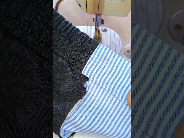 How to sew an elastic waistband seam #sewing #DIYfashion #sewingtutorial #sewingforbeginners
