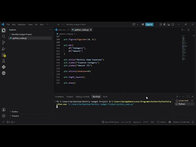 Build a Monthly Home Budget  using Python (Beginner Project) | Python Project