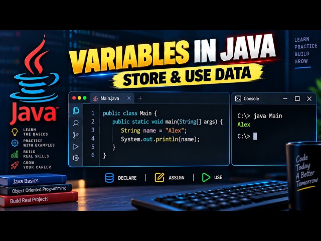 Variables in Java | Declare & Use Variables | Java for Beginners #4