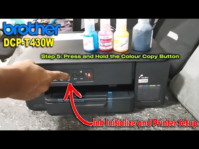 Brother DCP-T430W Initialize Ink and Printer Setup Guide.
