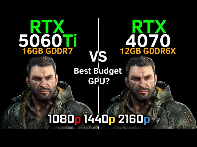 RTX 5060 Ti vs RTX 4070 | RT + DLSS 4 | 1080p, 1440p, 4K | Best Budget GPU? | Gaming Test 2025