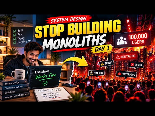 System Design Day 1: Stop Building Monoliths | Learn System Design From Scratch