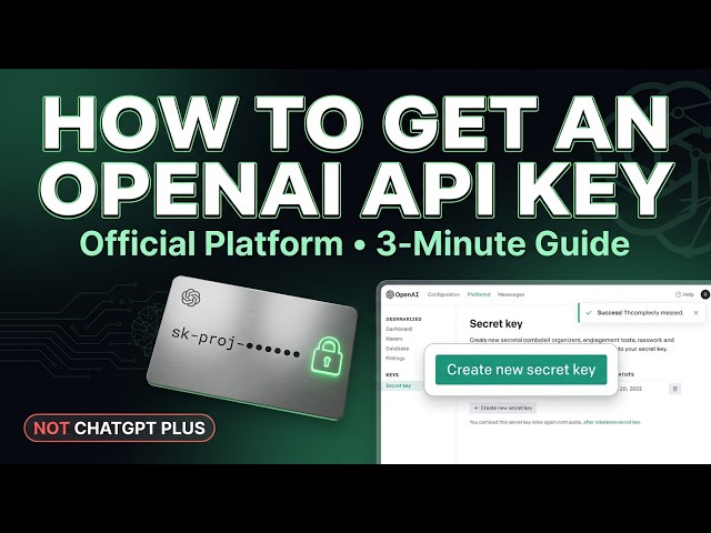 How To Get An OpenAI API Key - Tutorial