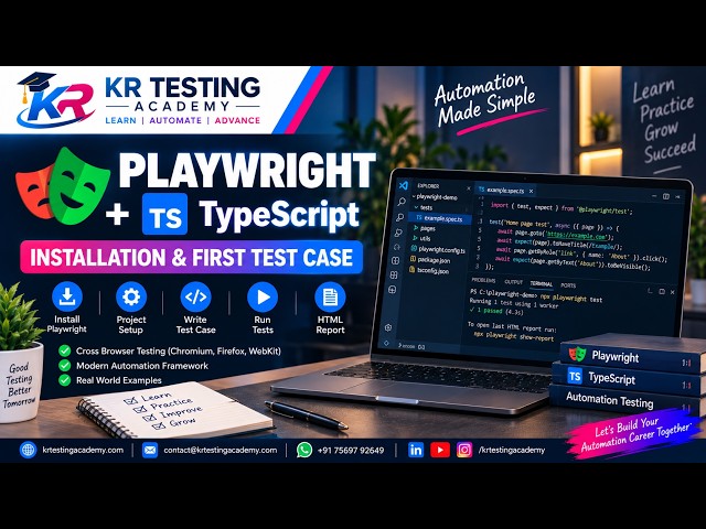 Playwright with TypeScript | Installation & First Test Case | Beginner Tutorial