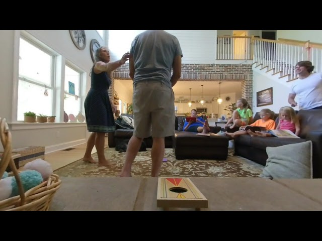 Cornhole Caroline VS Dad