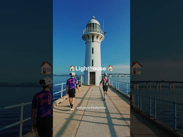 The most isolated lighthouse in Singapore #cycling #shorts #vlog