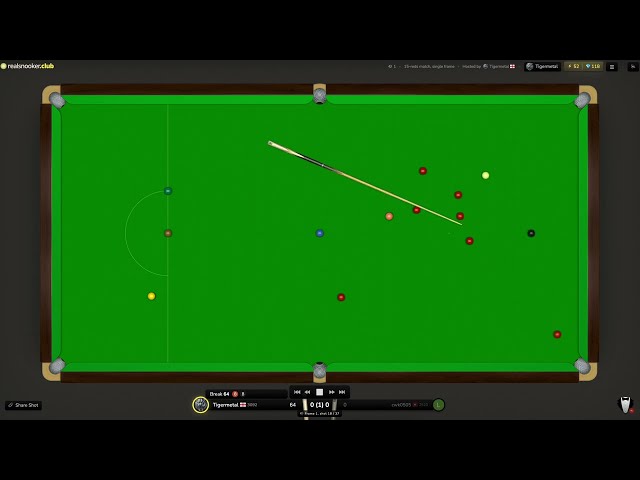 RealSnooker.Club  - 147 Maximum Break (Tigermetal vs cwk0505)