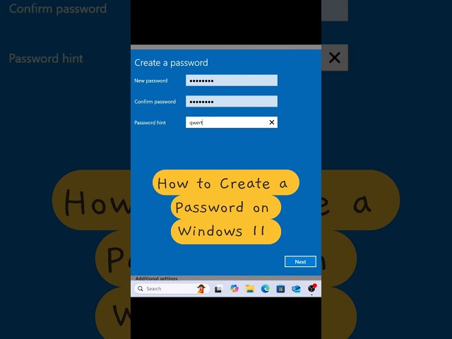 How to Create a Password on Windows 11 PC or Laptop (Easy Step-by-Step Guide)
