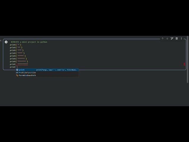 Create a mini project with the python.
