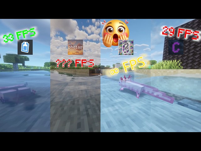 Minecraft FPS Shaders Comparison