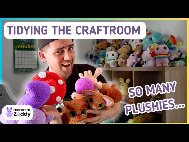 Organising my craft room + visiting some old WIPS ✨ Crochetmezaddy vlog