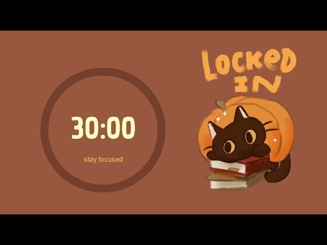 30/10 Pomodoro + Brown Noise: 2 Hour Study With Me for Deep Focus, ADHD, No Mid Ads