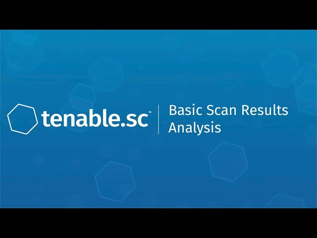Basic Scan Results Analysis in Tenable.sc