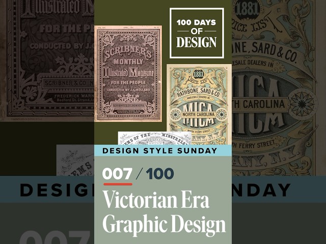 Victorian Era Graphic Design | Day 7 of 100 Days of Design  #shorts