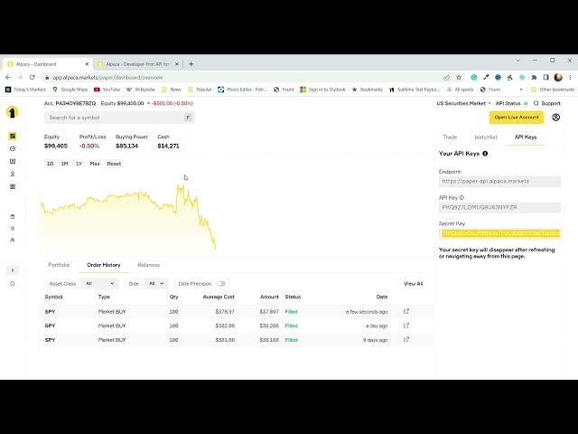Build a Stock Trading System  with Python Trading Bots and Alpaca Markets Trading API