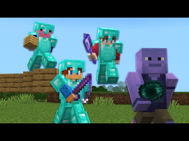 Minecraft Bedrock Speedrunner vs 3 Hunters