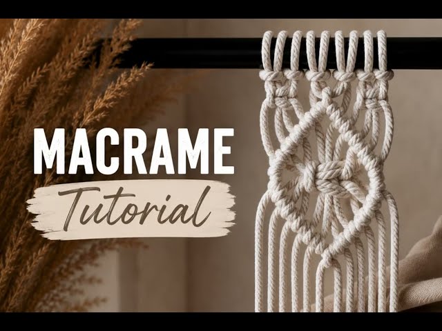 Easy Macrame Pattern | Tutorial step-by-step for beginners 🧶❤️