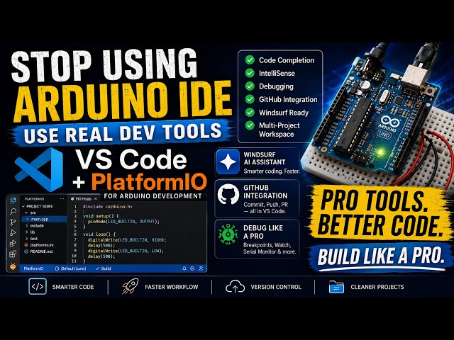 Arduino Lesson 3: Configure Arduino with Visual Studio Code and PlatformIO