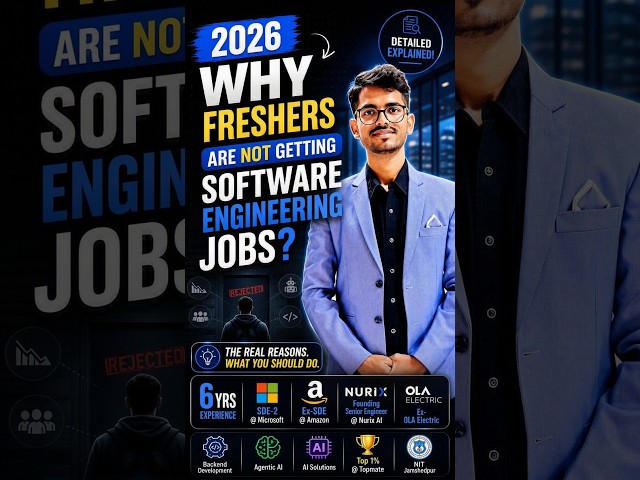 Why Freshers Aren’t Getting Software Engineering Jobs in 2026? 😨 #Shorts #codinginterview