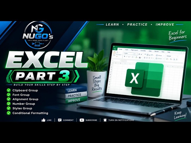 Basic Excel for Beginners Part 3