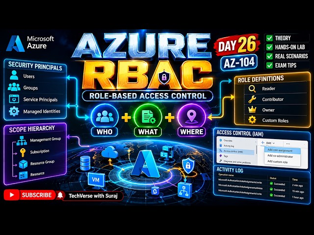 Azure RBAC Explained & Hands-On Lab | Role-Based Access Control | AZ-104 Azure Administrator Day 26