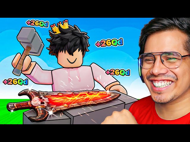 I BECAME THE STRONGEST PLAYER IN +1 LOOT TO FORGE 😱 Roblox