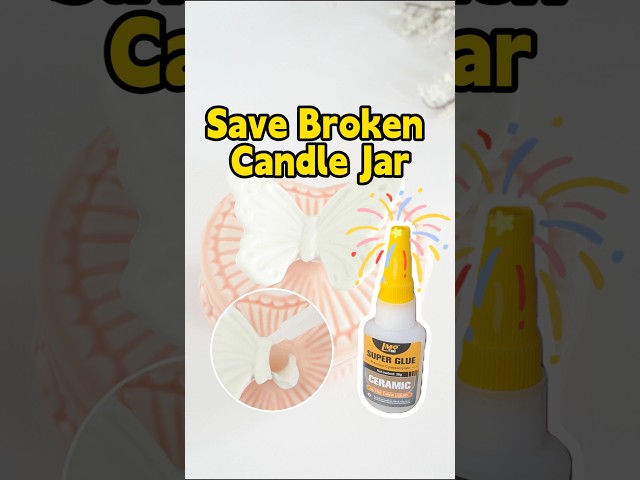 Don’t throw your cracked candle jar! Easy DIY repair, rock solid.