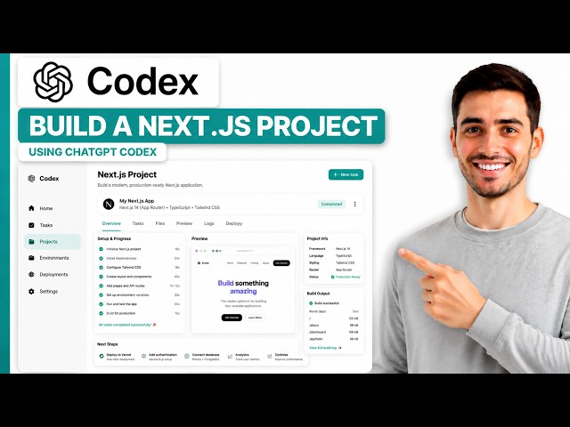 How To Build A Next.js Project Using ChatGPT Codex (Full Guide)