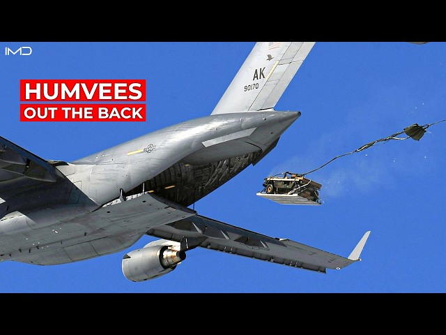 US Air Force Throws 5,000-Pound Humvees Out the Back Mid-Flight