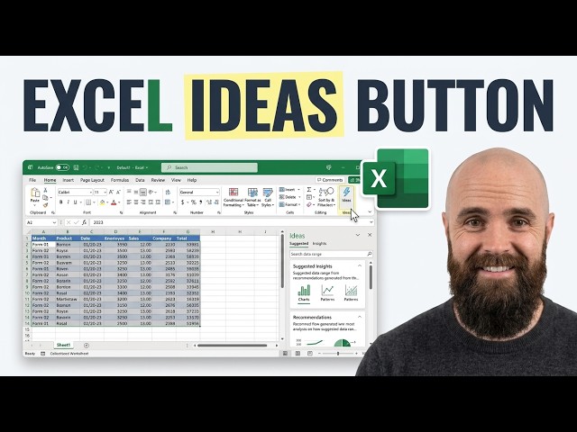 Use Excel Ideas Button [Made Easy]