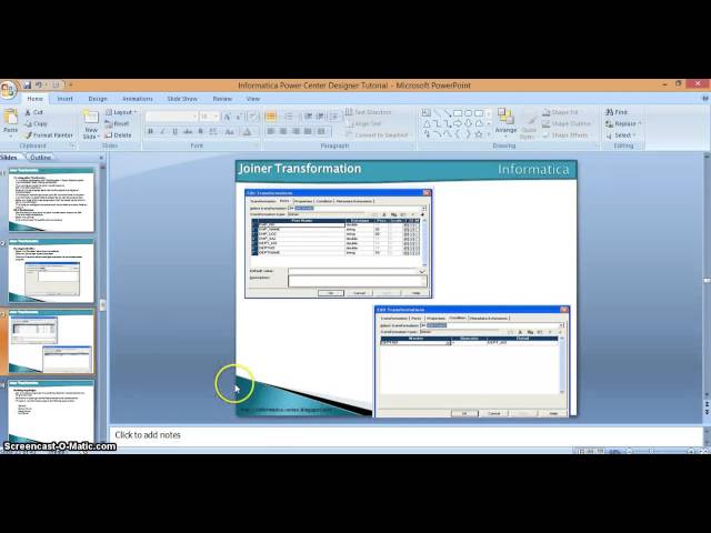 Joiner Transformation in Informatica