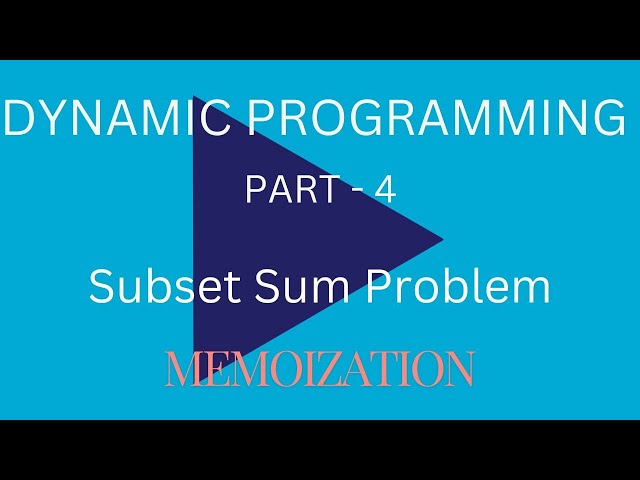 Dynamic programming part 4 -Subset sum using memoization - Easy Coding English