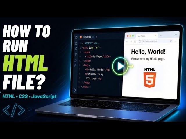 How To Run HTML file In One Minute || JavaScript Full Course || CSS full Course Available 