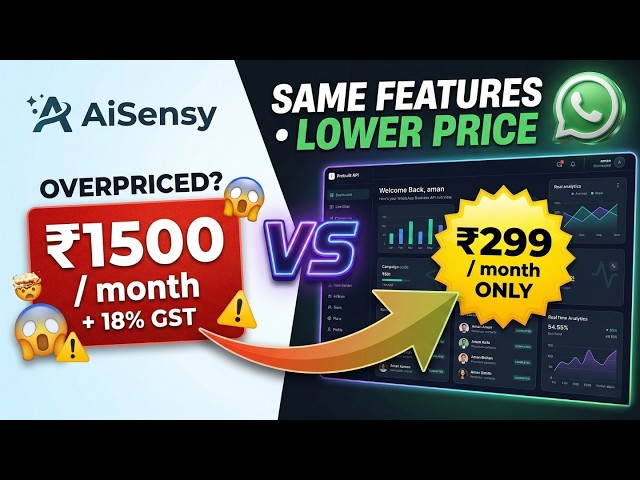 ₹299 में WhatsApp Business API Panel | Live Chat + Flow Builder + AI