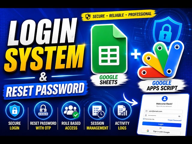 Build a Professional Authentication & Authorization System with Google Apps Script & Google Sheets