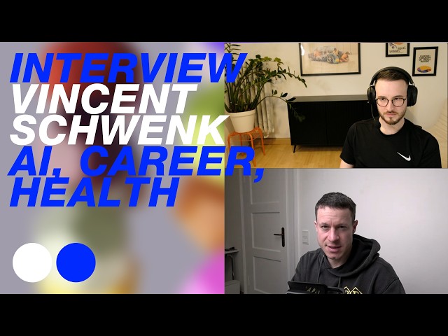 An honest livestream with VINCENT SCHWENK about 3D careers, AI & work-life-balance