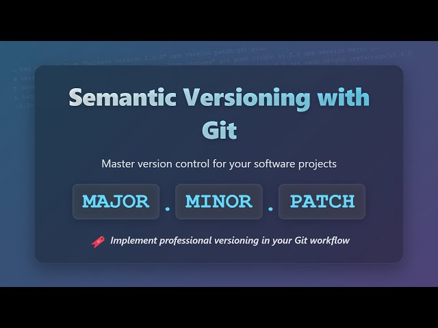 Semantic Versioning with Git: A Beginner's Guide