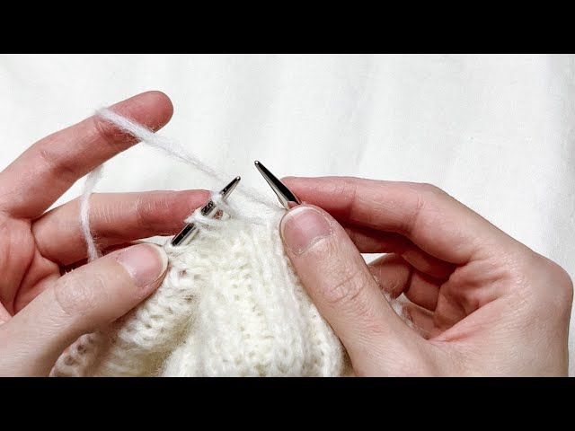 How to end German Short Rows in the round / Resolve the last Double Stitch | Knitting Tutorial
